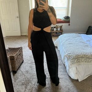 Free People Beach Black Tamarama Jumpsuit | Size Medium